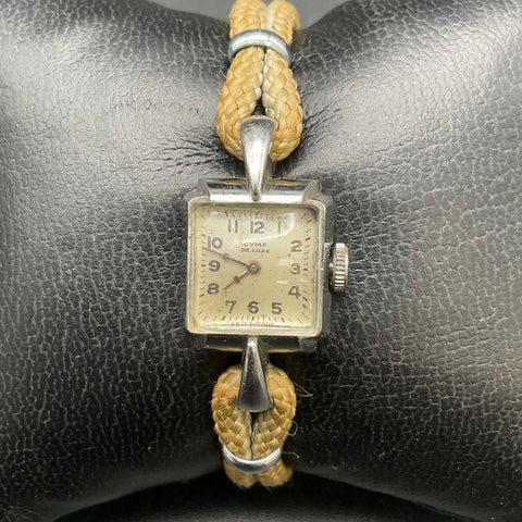 Vintage Mid-Century Cyma Deluxe Ladies Watch Swiss 15 Jewels 16.7mm