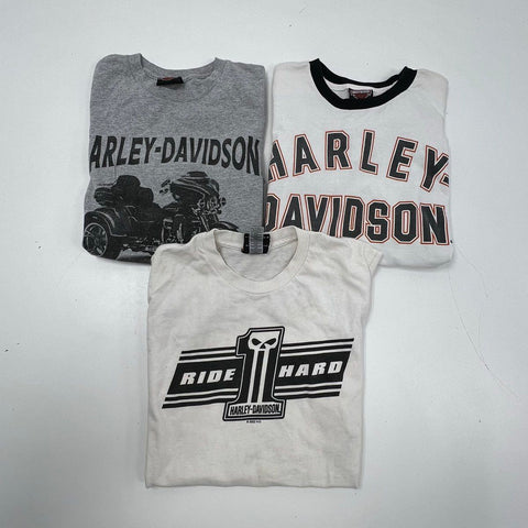 Lot of 3 Harley-Davidson Graphic Biker Dealer T-Shirts Mens Sz S/M