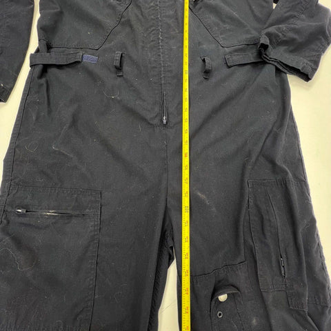 USCG Coast Guard Men's Coveralls Jumpsuit Dark Blue Uniform Patches Size XLT