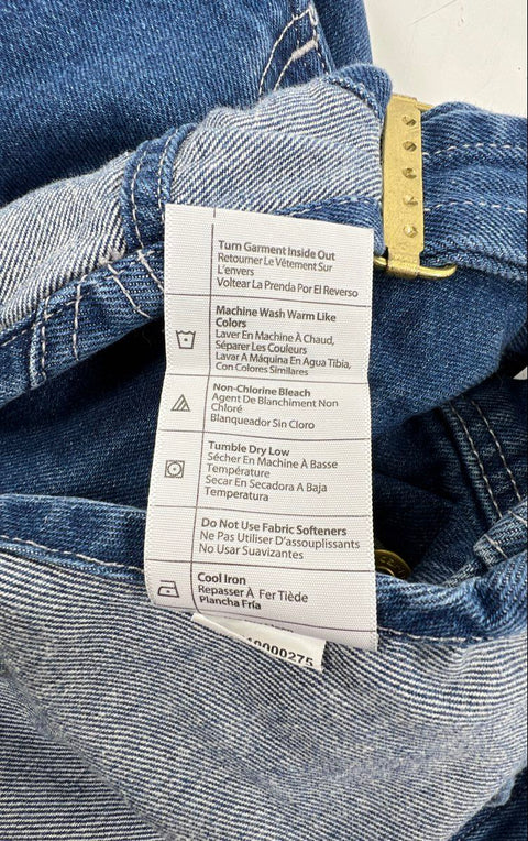 Carhartt Loose Fit Cutoff Denim Overalls Shortalls 104672 DST Sz 28x32