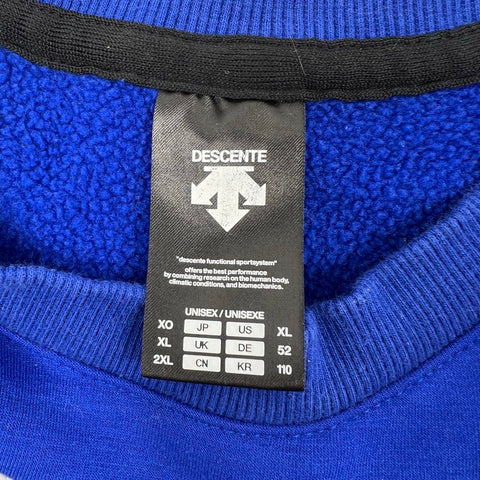 Descente Men's USA Triathlon Blue Crewneck Pullover Sweatshirt Logo Sz XL