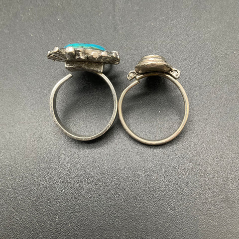 Vintage Silver Tone Faux Turquoise Southwestern Jewelry Lot of 7 Pieces