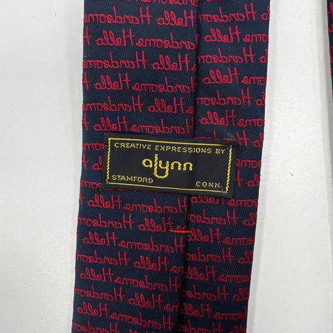 Vintage Men's Alynn Navy & Red "Hello Handsome" Neck Tie