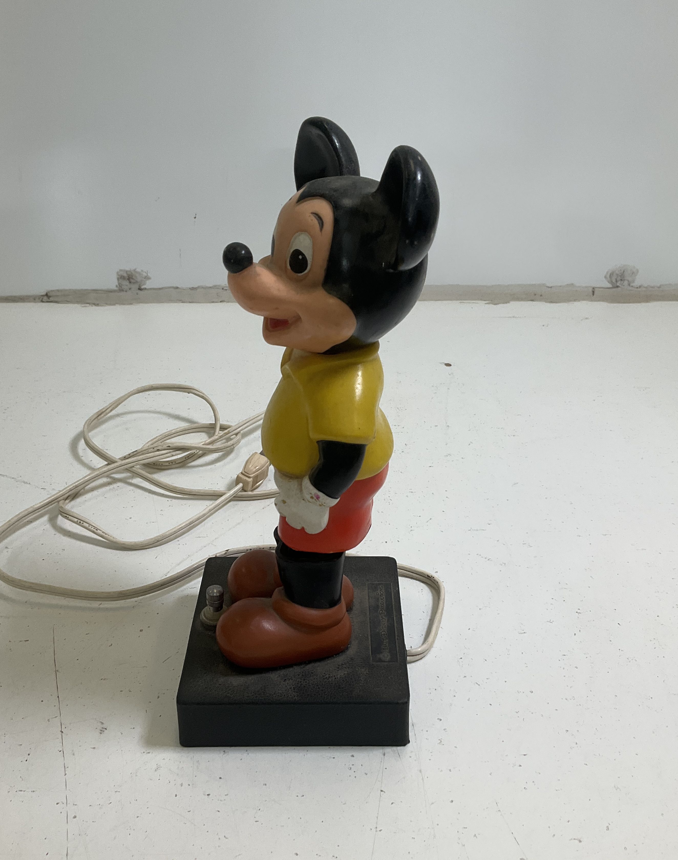 Vintage 70s Walt Disney Mickey Mouse Figural Lamp Dynasty MM-1 Japan For Parts