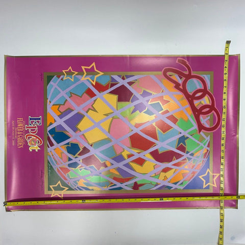 Epcot Flower & Garden Festival Poster Lot Dorothy Gillespie Signed 2000 2002