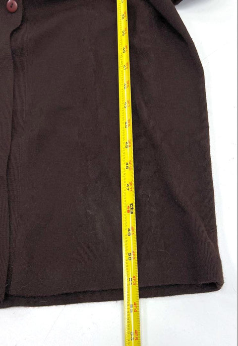 Vintage 90s Nina Leonard Wool Blend Knit Duster Shirtdress Sz M NWT