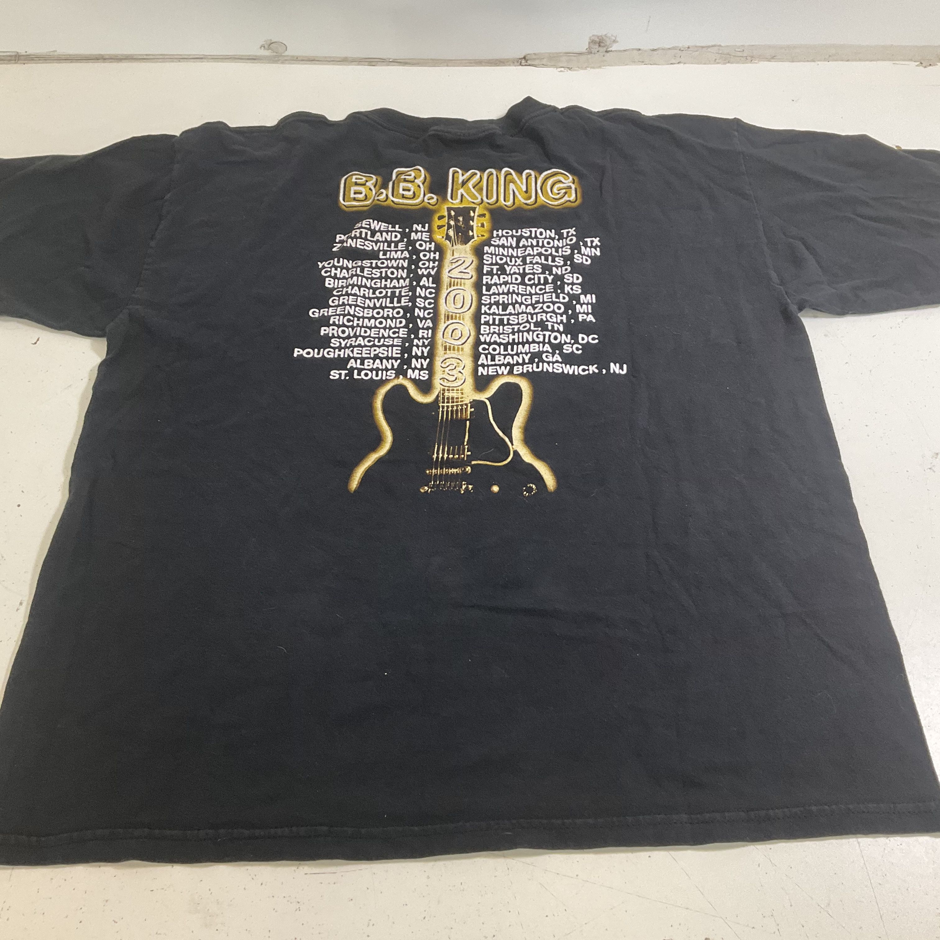 Vintage Y2K BB King 2003 Tour T Shirt Blues Legend Graphic Tee Gildan XL