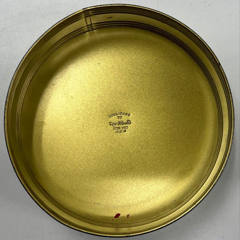 Vintage Guildcraft Dexter Round Metal Tin LeeWards Exclusive Gold Fleck Cream