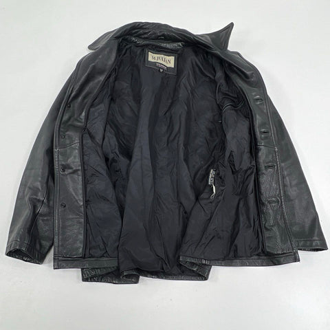 Vintage 90s Wilsons M. Julian Leather Car Coat Jacket Sz XL
