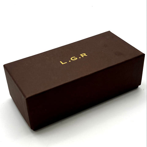 L.G.R Women's Burgundy Red Glitter Eyeglass Frames TX548130 55-15-143 with Box