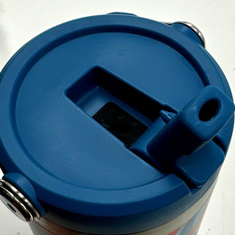 Stanley IceFlow Flip Straw Tumbler 30oz Stainless Steel Blue Orange Swirl