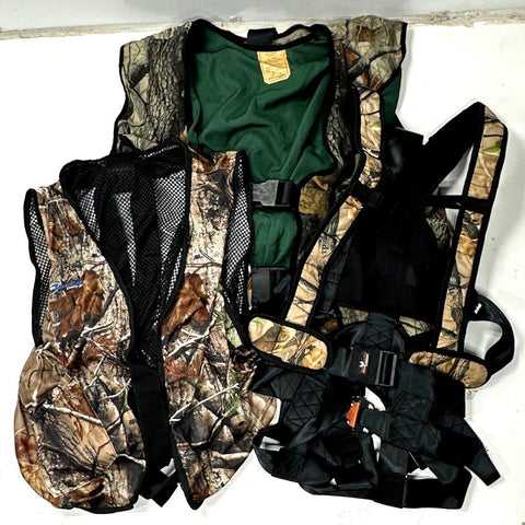 Hunting Safety Vest and Harness Lot Hunter Safety System Ameristep 3 Piece Camo