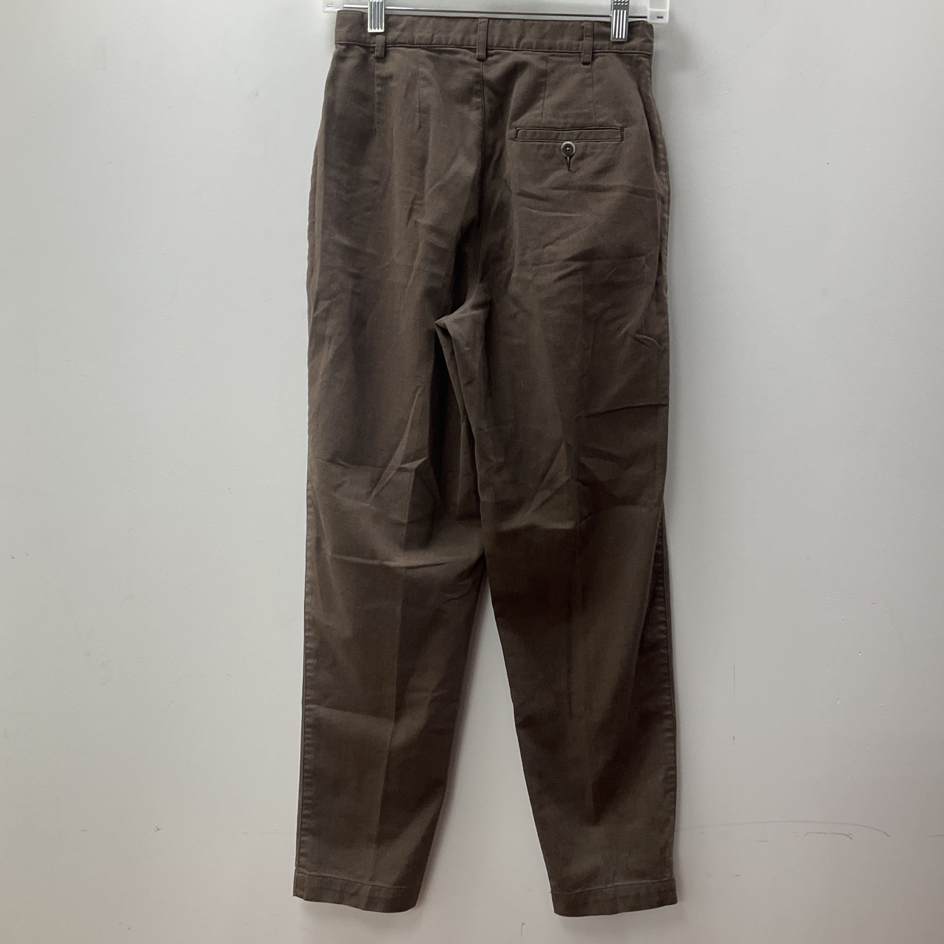 LL Bean Women's Brown Slacks Taper Leg Size 26x27 Vintage