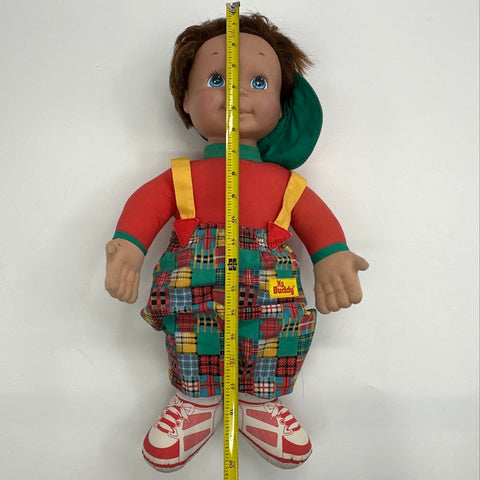 Vintage Playskool My Buddy Doll 21 Inch Plaid Overalls Outfit Original 1980s