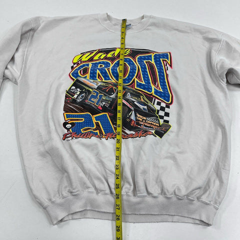Vintage 2006 Wade Cross NASCAR Racing Crewneck Sweatshirt Phillips NE Sz XXL