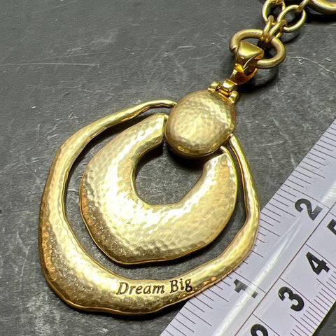 Brighton Dream Big Gold tone Rhinestone Necklace