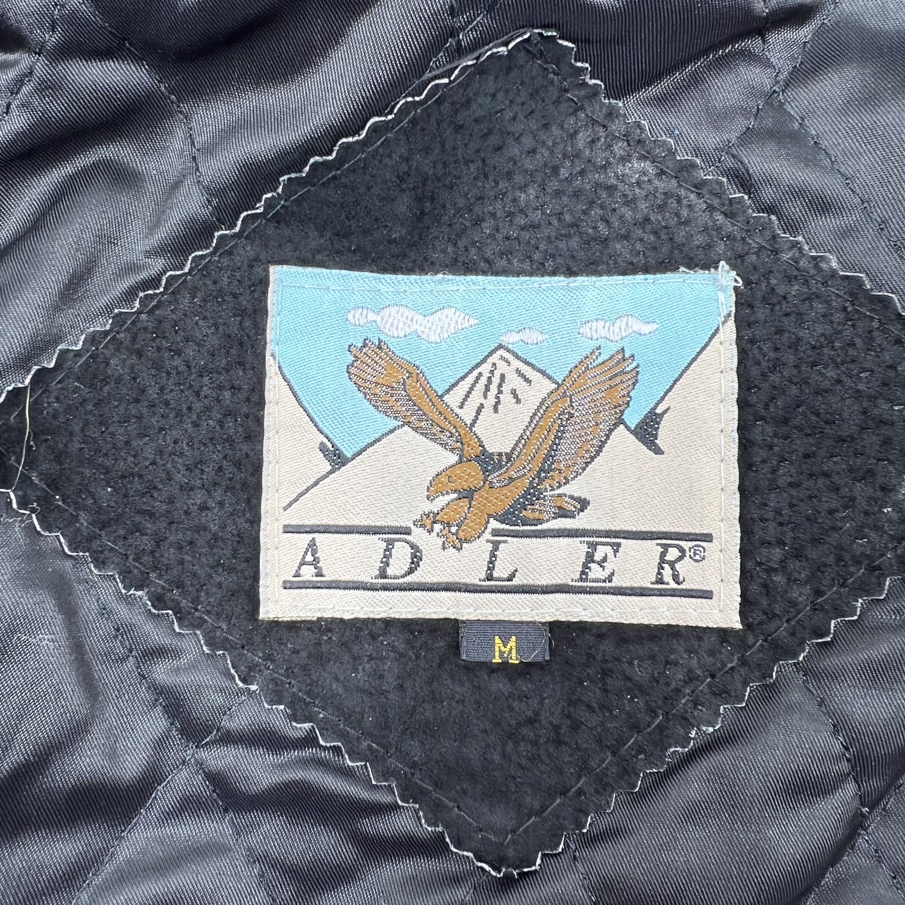 Vintage 90s Adler Suede Leather Beaded Fringe Western Jacket Sz M