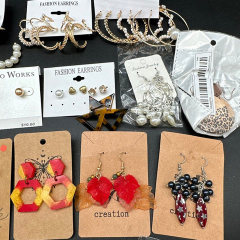 Fashion Earrings Lot of 38 Claire's Croft & Barrow Clay Handmade Studs