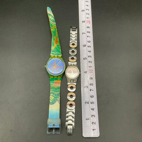 Vintage Swatch Watch Lot 2 Sydney 2000 Olympic Silver Tone