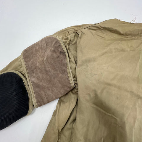 Vintage 60s 10-X Mfg Co Tan Suede Patch Shooting Hunting Jacket Men's 42