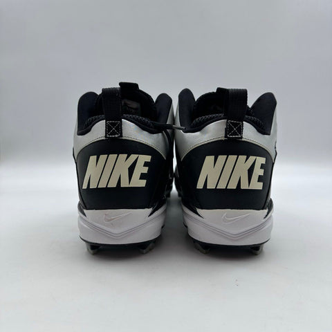 Nike Power Channel Baseball Cleats Black White Metallic Silver Size 15