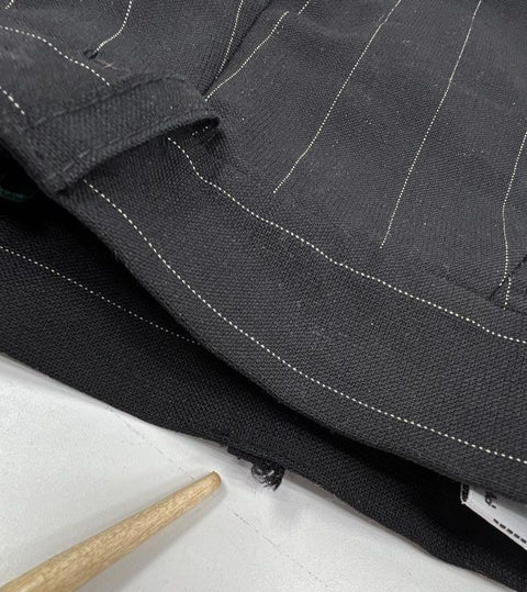 Lauren Ralph Lauren Women's Black Pinstripe Wool Slacks Pleated Pants Sz 4