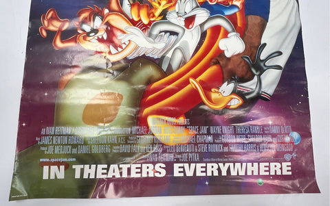 1996 Space Jam Original Movie Poster 27x40 Michael Jordan Bugs Bunny Warner Bros