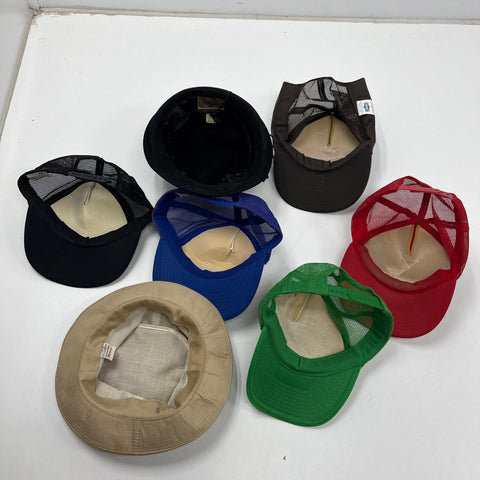 Vintage Lot of 7 Trucker Hats Snapback John Deere I-70 Series Bucket Hat