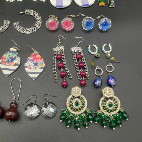Fashion Jewelry Earrings Lot of 28 Statement Boho Hoop Drop Dangle Styles