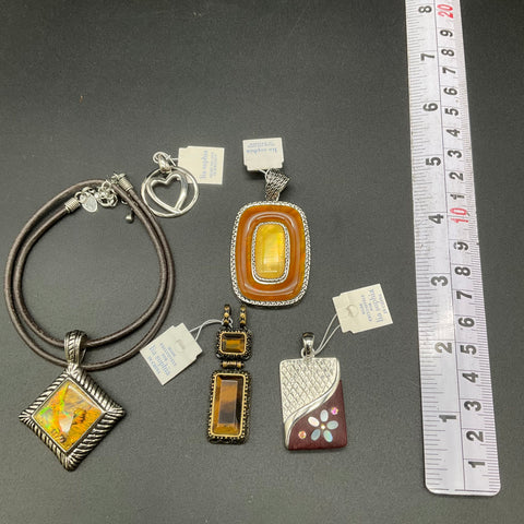 Lia Sophia Costume Jewelry Lot 8pc Necklaces Pendants Bracelet Silver Gold Tone