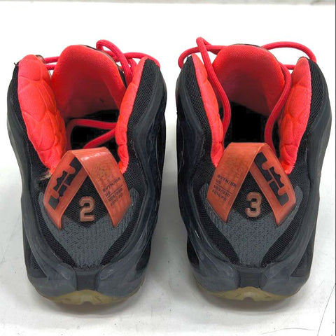 Nike LeBron 12 Instinct Black Crimson Basketball Shoes Size 8.5 COA