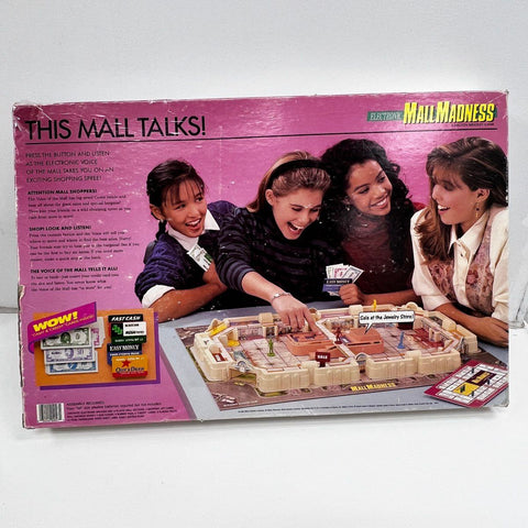 Mall Madness Milton Bradley Electronic Talking Shopping Spree Board Game 1989