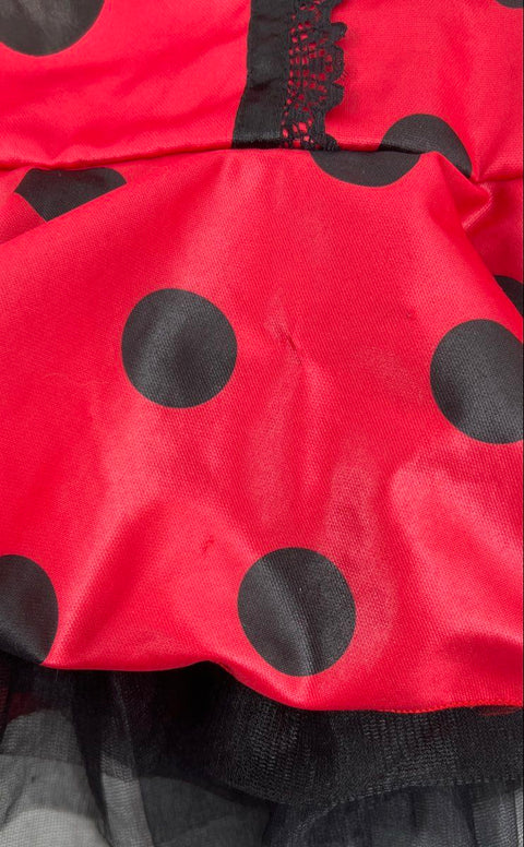 Y2K Leg Avenue Women's Daisy Bug Ladybug Costume Dress Red Black Size S/M
