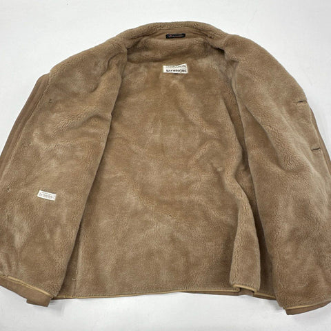 Vintage 70s Stratojac Men's Tan Stratosuede Sherpa Lined Coat Sz 50 Regular
