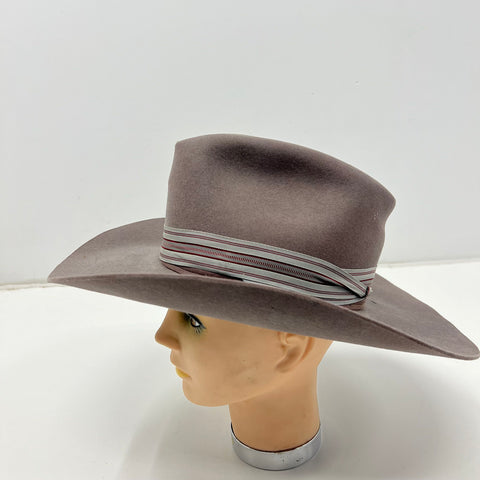 West Texas Western Wear Gray Hat XXXXX Quality Wool Size 6 3/4 *Repairs Needed