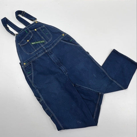 Vintage 80s Key Imperial 704KY Denim Bib Overalls Workwear USA Sz 36