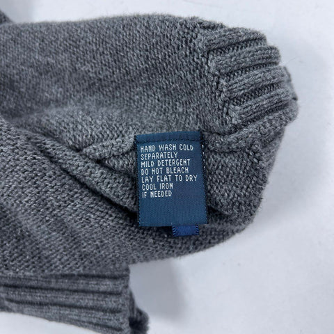 Polo Ralph Lauren Men's Gray Quarter Zip Cotton Sweater Sz 2XB