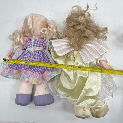 Vintage Precious Moments Dolls Lot of 7 Collectible 12" & 5" Vinyl Cloth