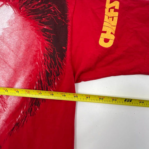 Vintage Y2K Reebok KC Chiefs Tony Gonzalez Big Face Graphic T-Shirt Men's M Red