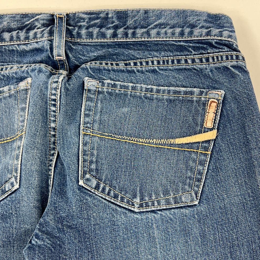VTG Y2K Women's Ezra Fitch Blue Denim Boot Cut Low Rise Cotton Jeans - Size 27