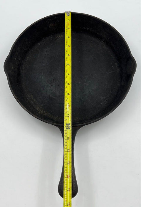 Keilen Ltd 12 Inch Cast Iron Skillet 17" Overall Length Dual Pour Spouts