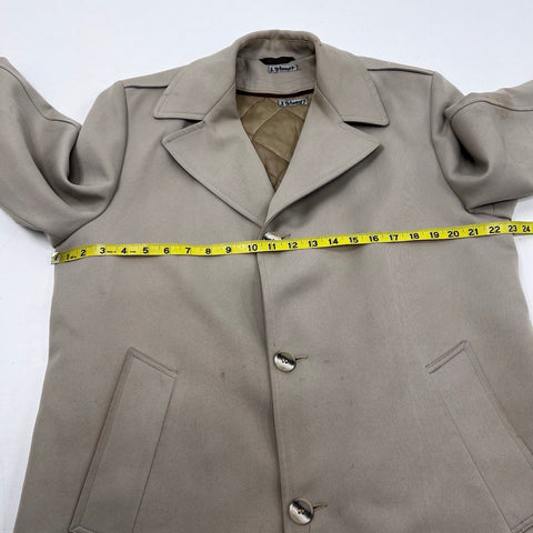 Vintage 70s Great Dane Cosmopolitan Trench Coat Raincoat Zip Out Liner Tan