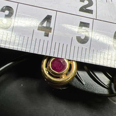 RY 14K Yellow Gold Ruby Stud Earrings 2.53g