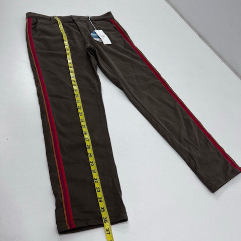 AG Adriano Goldschmied Women's The Caden Trouser Brown Stripe Sz 27 NWT