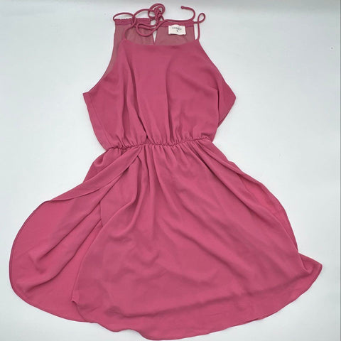 Everly Women's Mauve Pink Halter Neck Sleeveless Elastic Waist Dress Size M