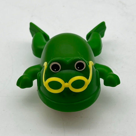 Vintage Masudaya 1977 Swimming Frog Toy Figure With Glasses Loose Hong Kong