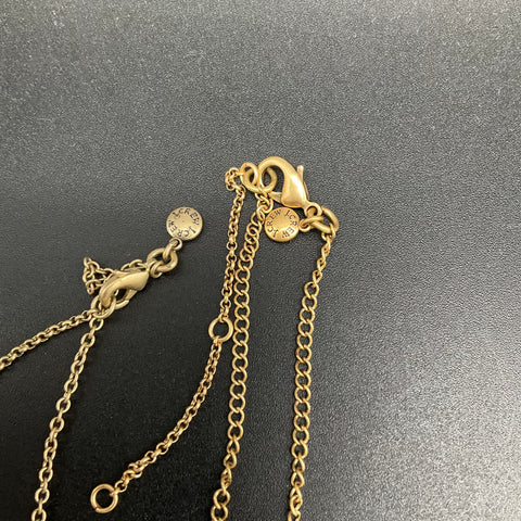 J. Crew Costume Jewelry Lot 6pc Gold Tone Necklaces Orange Enamel Bangle