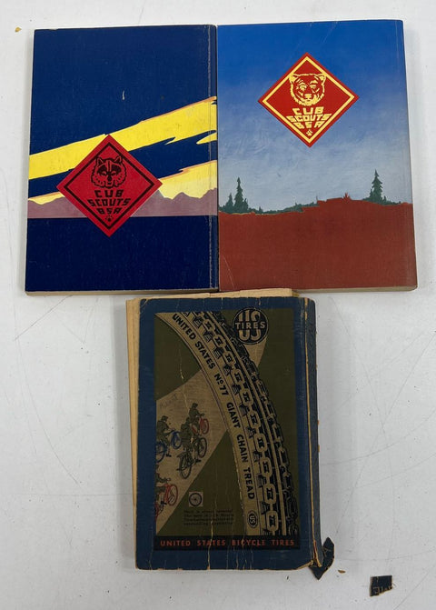 Vintage Boy Scout Handbook Lot 3pc Wolf Bear Cub Scout + 1920s Era BSA