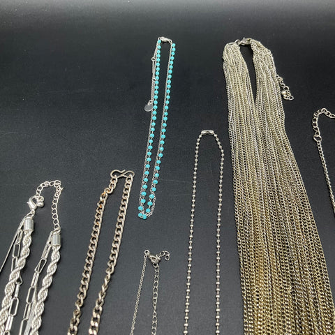Mixed Fashion Necklace Jewelry Lot 13 Pc Owl Candy Corn Multi-Strand Chains