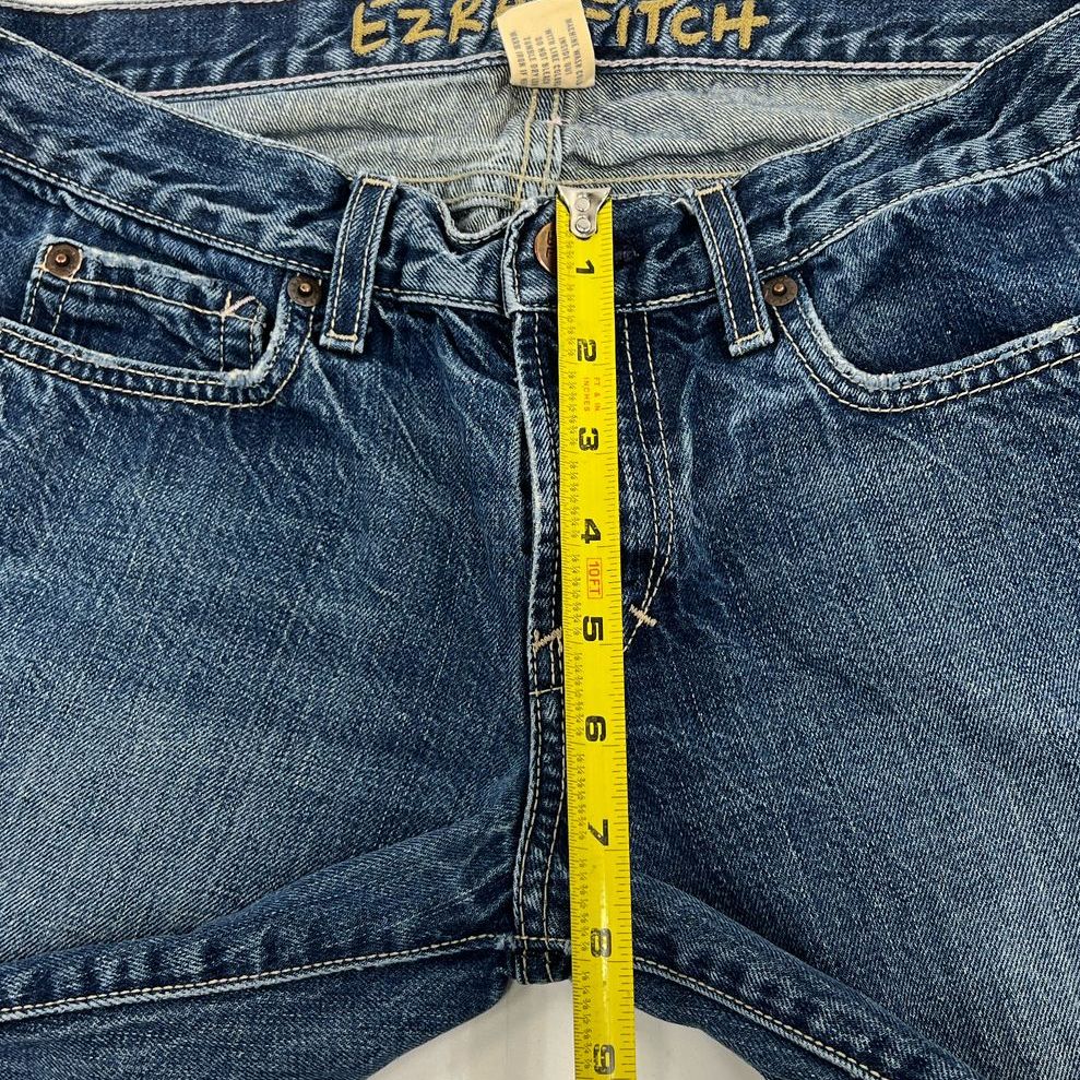 VTG Y2K Women's Ezra Fitch Blue Denim Boot Cut Low Rise Cotton Jeans - Size 27